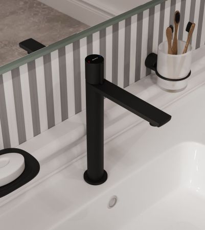 Смеситель для раковины Allen Brau Liberty 5.33002-31 черный матовый, артикул 5.33002-31