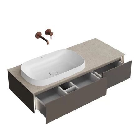 Тумба MAGICA подвесная 120, 2 ящика, вечерний серый матовый