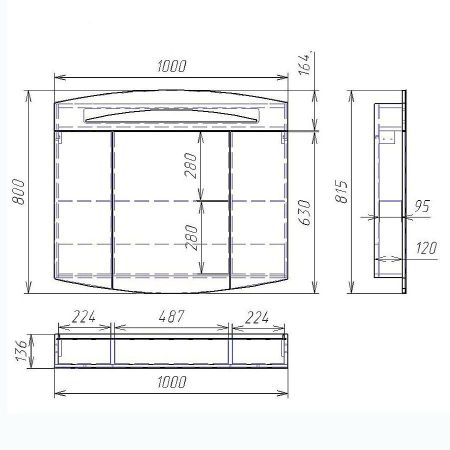Зеркальный шкаф Sjel 100