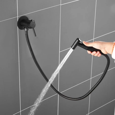 Гигиенический душ со смесителем Shevanik S147H, черный