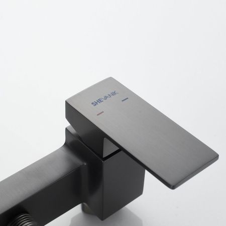 Гигиенический душ со смесителем Shevanik S9605T-1, оружейная сталь