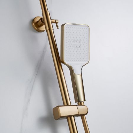 Душевая система Shevanik S4436G, золотой сатин