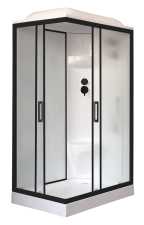 Душевая кабина Royal Bath  RB 8120HP6-WC-BL (белое/матовое) правая, артикул RB8120HP6-WC-BL-R