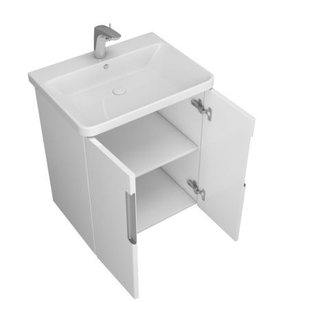 Тумба RUNN 60 с 2 дверками, белая NEW