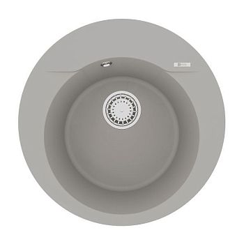 Кухонная мойка Lemark SULA 500 врезная круглая  из кварцгранита цвет: Грей (9910003)