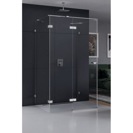 Душевое ограждение NEW TRENDY EVENTA L 100x80x200 EXK-0182 (хром), артикул EXK-0182