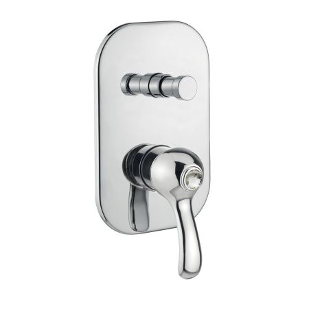 LEM SWAROVSKI См-ль моноком. скрытого монтажа, 2-х позиционный с девиатором, хром, артикул 18886