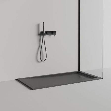 Salini CAPRI Поддон 1500х800х82мм, с сифоном, мат-л: S-Ston, матовый, RAL9011, артикул 120221MRF RAL9011