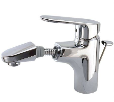 Смеситель для раковины GROHE Europlus с донным клапаном и выдвижным изливом, хром (33155002) Смеситель для раковины GROHE Europlus с донным клапаном и выдвижным изливом, хром (33155002)