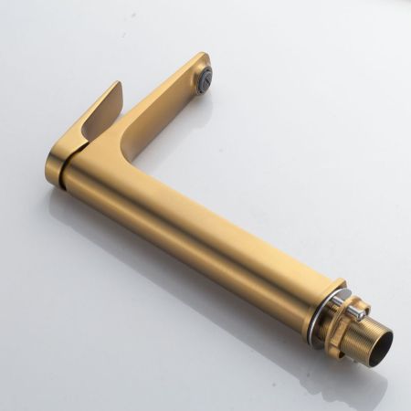 Смеситель для раковины высокий Shevanik S4211G, золотой сатин, артикул S4211G