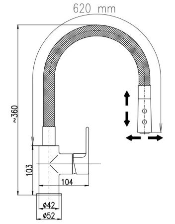 Смеситель для кухни Rav Slezak Colorado CO119.5/11, артикул CO119.5/11