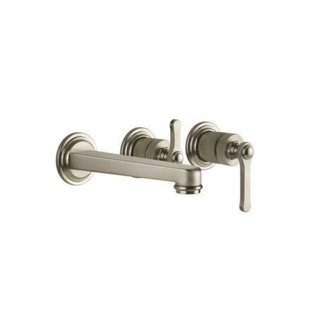 GESSI VENTI20 Смеситель для ванны встраиваемый, однорычажный, с переключателем на 2 положения, внешняя часть, цвет Finox Brushed Nickel, артикул 65042#149