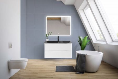 Мебель для ванной комнаты BELBAGNO ACQUA-1000-2C-SO, артикул BB1000/455-LV-ART-ALR-NERO