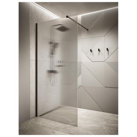 Душевая перегородка Knotlor WI100CG1BL 100х200, черный