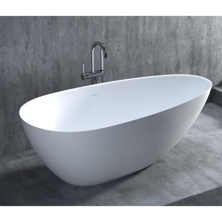 Salini PAOLA In Ванна отдельностоящая 1720х827х578мм, ''Up&Down'', сифон, слив-перелив, (нужен подиум) S-Sense, глянцевый, белый. Фурнитура: белая., артикул 101612G