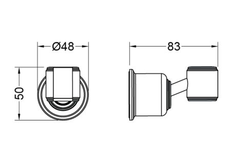 Держатель ручного душа AQUATEK, матовый черный AQ2407MB КЛАССИК, артикул AQ2407MB