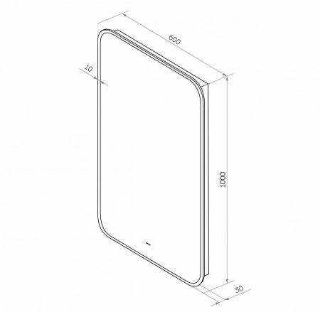 Зеркало с подсветкой "Siena 600x1000" AM-Sie-600-1000-DS-F, артикул AM-Sie-600-1000-DS-F