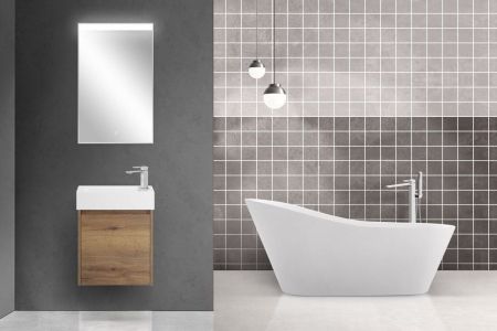 Мебель для ванной комнаты BELBAGNO KRAFT MINI, артикул KRAFT MINI-500/260-1A-SO-RT-R