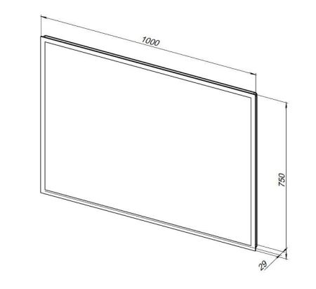 Зеркало Aquanet Оптима 100 белый матовый, артикул 00288967