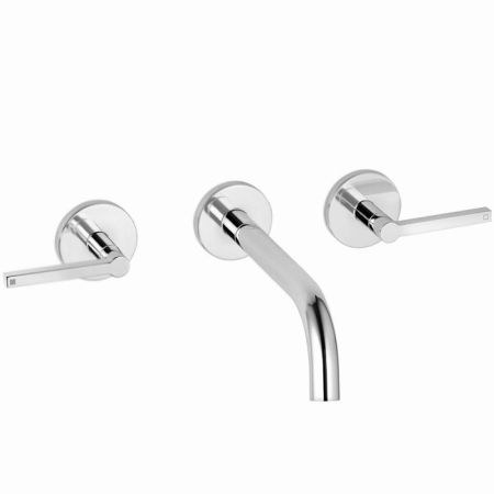 Смеситель для раковины, Kludi, Nova Fonte Puristic, тип открывания воды-двухвентильный, тип регулирования воды-керамическая кран-букса, монтаж-настенный встраиваемый, отверстия для монтажа-3, вынос излива, мм-180, тип излива-неподвижный, стандарт подвода , артикул 201440515