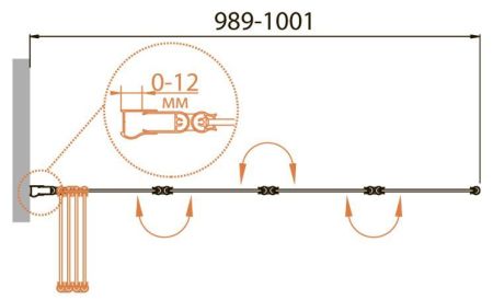 Шторка на ванну CEZARES RELAX-V-4