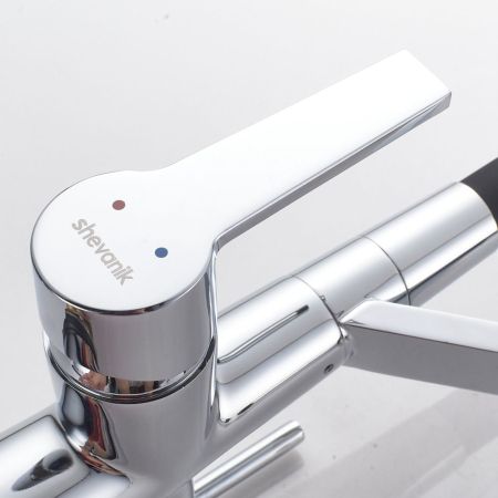 Смеситель для кухни с гибким изливом и подключением фильтра Shevanik S278, хром, артикул S278