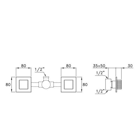 Stella Casanova Внешняя часть встраиваемого смесителя душа 3292TR, цвет: хром, артикул CS 01300 CR00