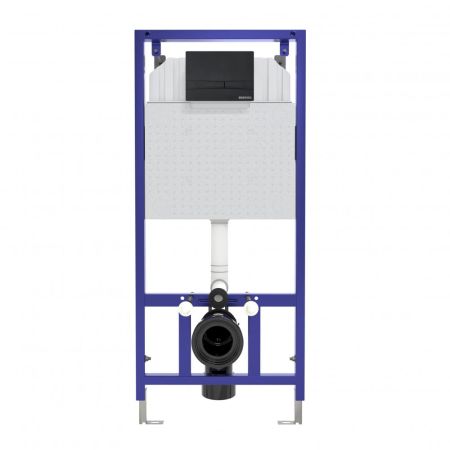 Инсталляция BERGES для скрытого монтажа унитаза NOVUM кнопка F5 Soft Touch, черная, артикул 040255