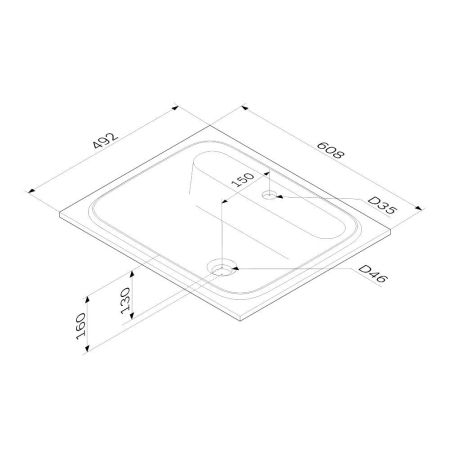 M8FWPC0600WM Func, Раковина мебельная, литьевой мрамор, 60 см, цвет белый матовый, артикул M8FWPC0600WM
