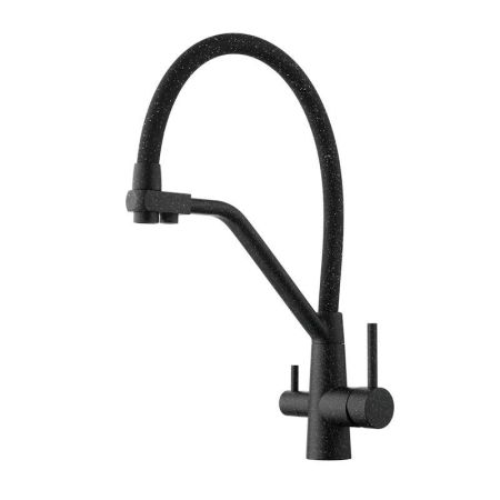 Смеситель для кухни с подключением фильтра воды Fmark FS0662-H, черный
