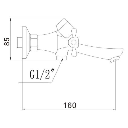 Смеситель для ванны Fmark FM2227, хром