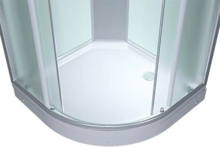 Душевая кабина Erlit Comfort ER3510P 100x100 задняя стенка Белая стекло матовое