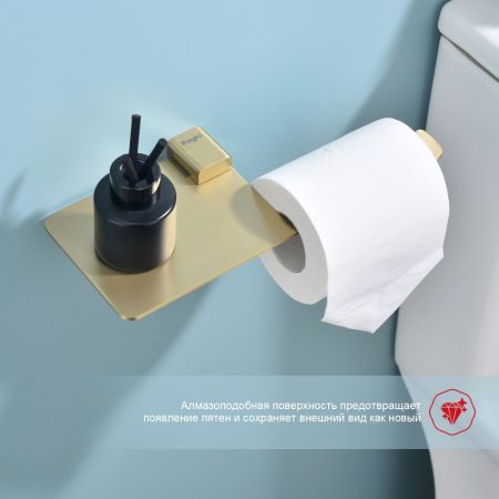 Держатель для туалетной бумаги Raglo R301.03.03, золотой сатин