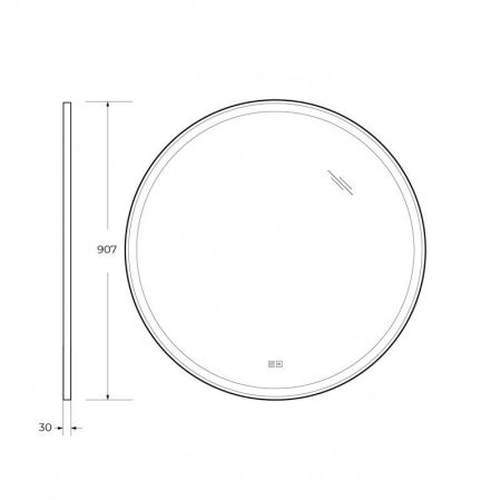 Зеркало CADRO CEZARES со встроенной подсветкой, сенсорным выключателем и подогревом, артикул CZR-SPC-CADRO-800-LED-TCH-WARM