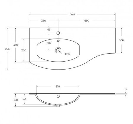 Мебель для ванной CEZARES VAGUE 104, артикул 44223