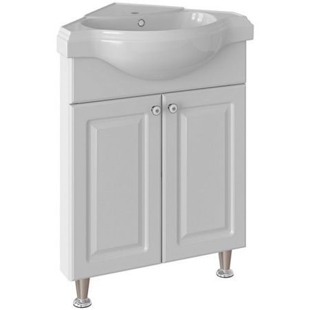 Тумба под раковину Runo Классик 65 4620750028244 угловая Белая