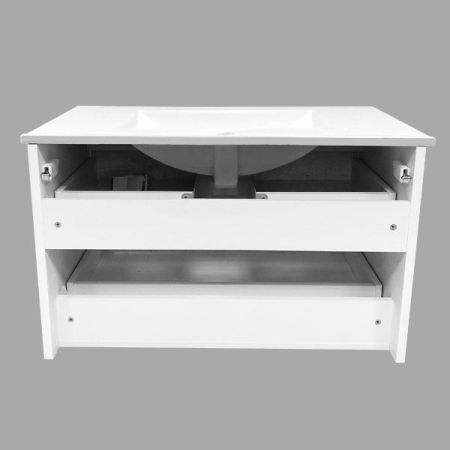 Тумба с раковиной Comforty Женева 90 4137133 подвесная Дуб белый