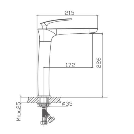 Смеситель для раковины Haiba HB11616, хром, артикул HB11616