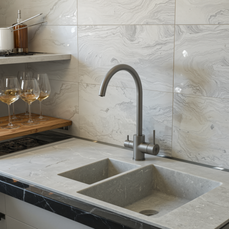 Смеситель для кухонной мойки с фильтром RUSH графит (SUS9035-37Grey), артикул SUS9035-37Grey