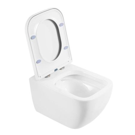 Унитаз подвесной безободковый с сиденьем BELBAGNO ALPINA, артикул BB10100CHR/SC