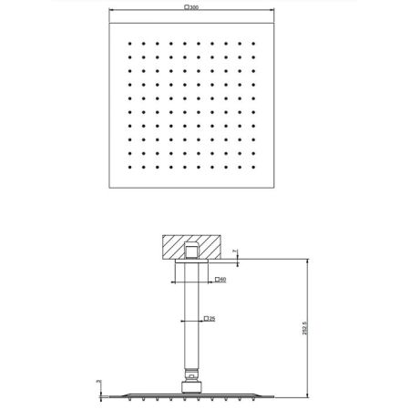 Gessi Emporio Emporio shower Душевая головка потолочная, шарнирная, с защитой от известкового налёта, цвет: Mirror Steel, артикул 93351#238