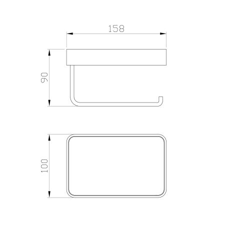 Держатель для туалетной бумаги с полкой WONZON & WOGHAND, Брашированное золото (WW-8336-BG), артикул WW-8336-BG