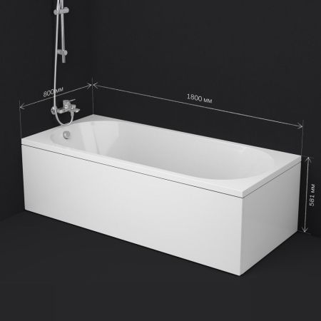 W94A-180-080W-A X-Joy Ванна акриловая 180х80, артикул W94A-180-080W-A