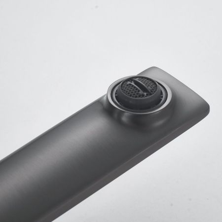 Смеситель для раковины высокий Shevanik S6111T, оружейная сталь