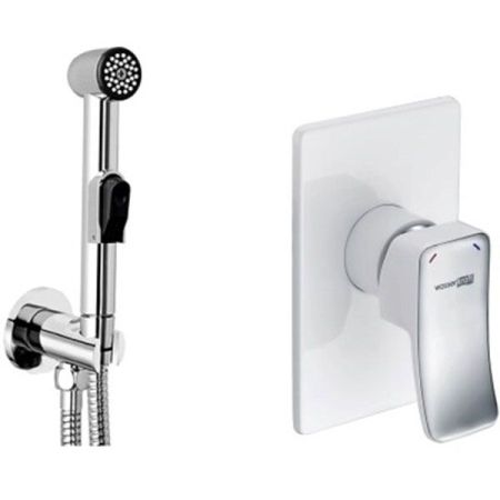 Гигиенический душ со смесителем WasserKRAFT Aller A010657WHITE Хром Белый, артикул A010657WHITE