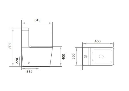 Унитаз компакт Orange C06-000W с бачком и сиденьем Микролифт