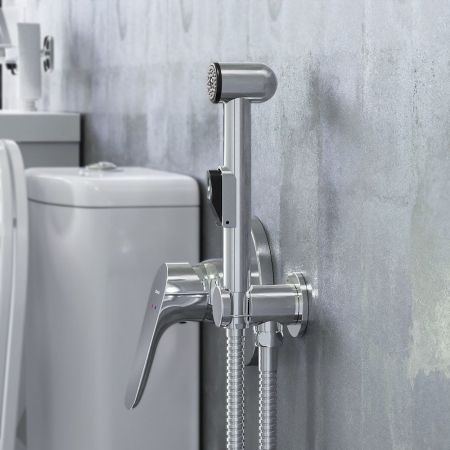 777510001 Jupiter, смеситель монтируемый в стену с гиг. душем, хром, артикул 777510001