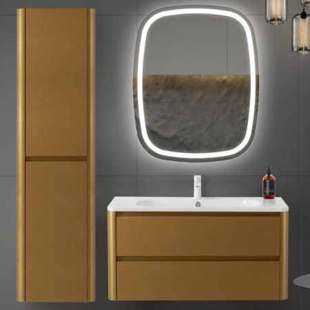 RELAX Шкаф подвесной с двумя распашными дверцами с доводчиками, с двумя полками, универсальный, Дуб карамельный, 400x300x1500, RELAX-1500-2A-SO-RC-P, артикул RELAX-1500-2A-SO-RC-P