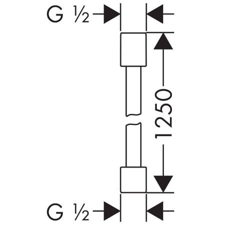 AX Starck Шланг 1250 мм, матовый черный AX Starck Шланг 1250 мм, матовый черный