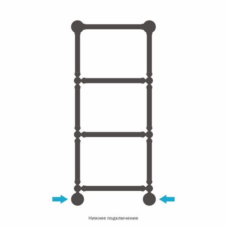 Полотенцесушитель водяной "Ренессанс 1386" 960х400 (САТИН)